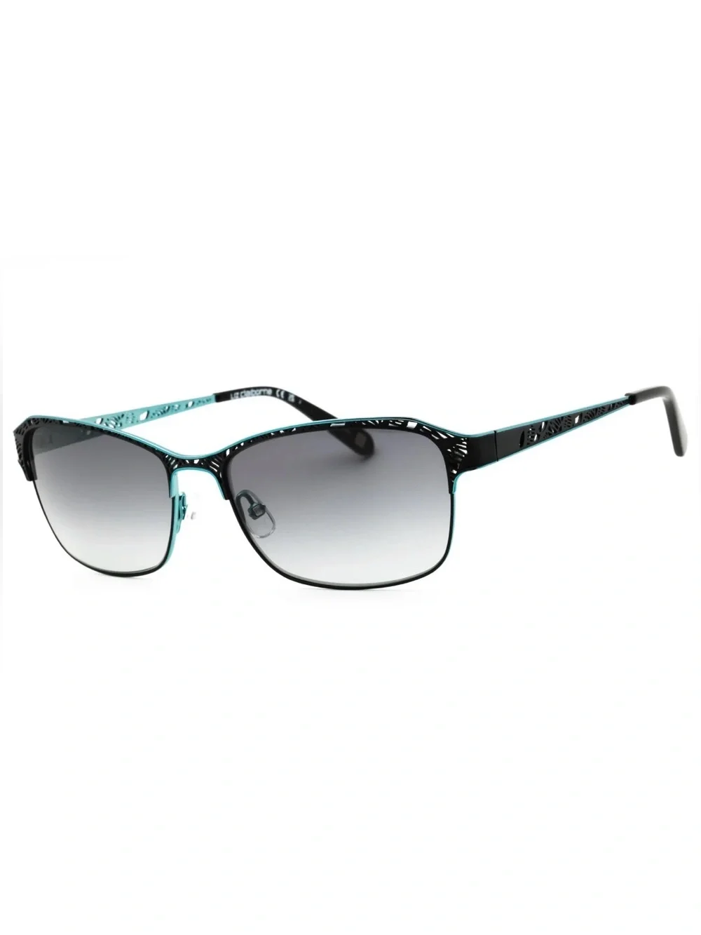 New Liz Claiborne L577/S 0ETJ9O Black & Teal Grey Gradient Lens Sunglasses